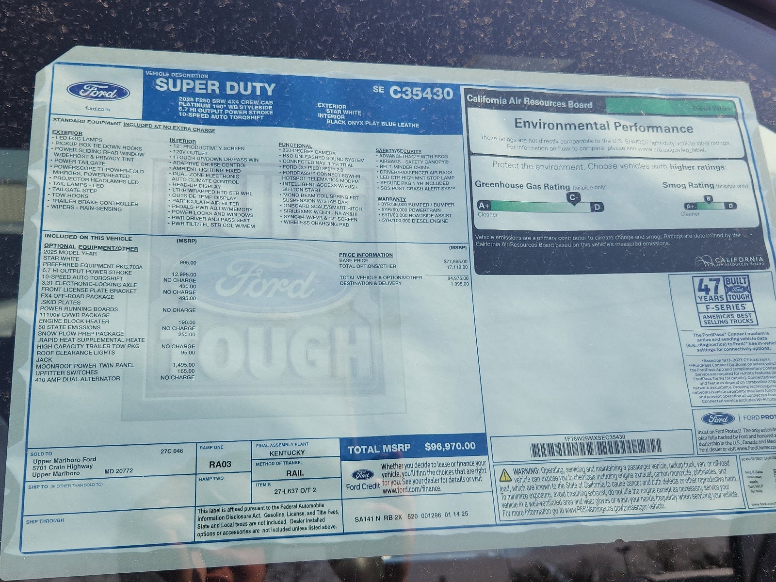 2025 Ford Super Duty F-250 SRW Platinum