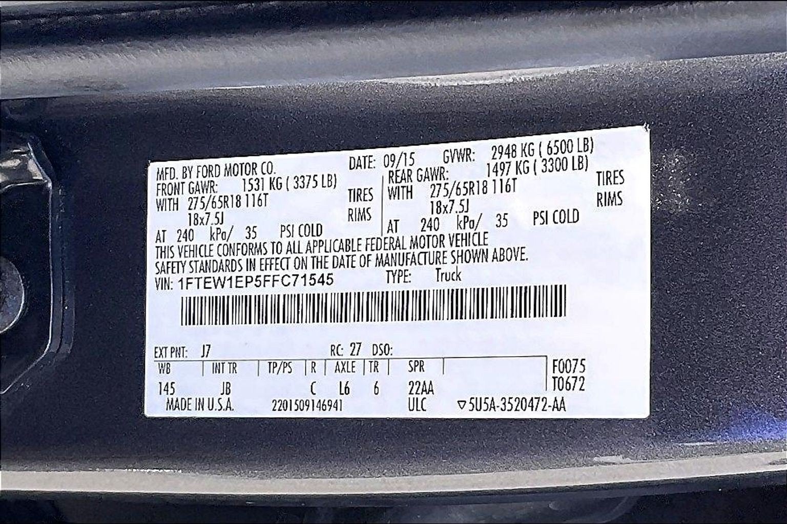 2015 Ford F-150 XLT