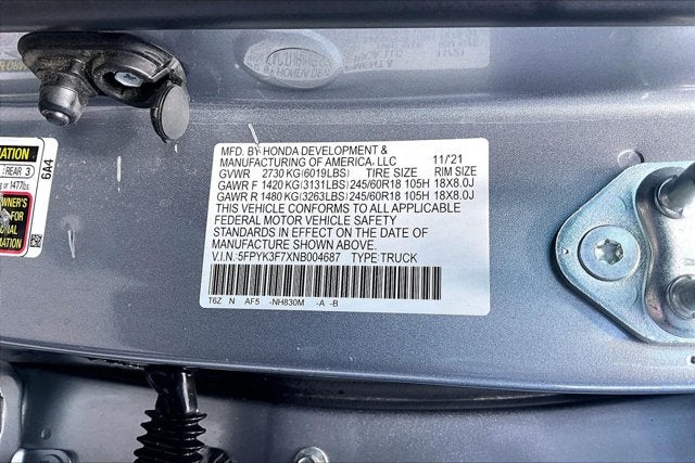 2022 Honda Ridgeline RTL-E