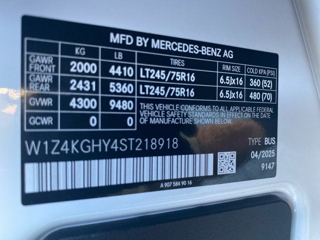 2025 Mercedes-Benz Sprinter 15 Passenger Van 250