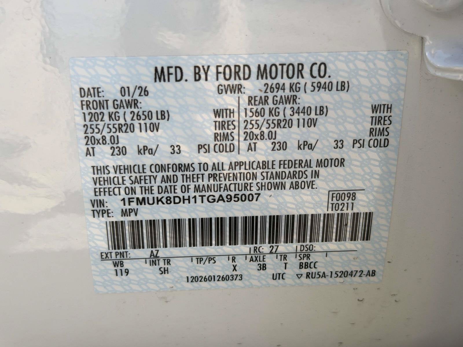 2026 Ford Explorer Active w/200A Pkg