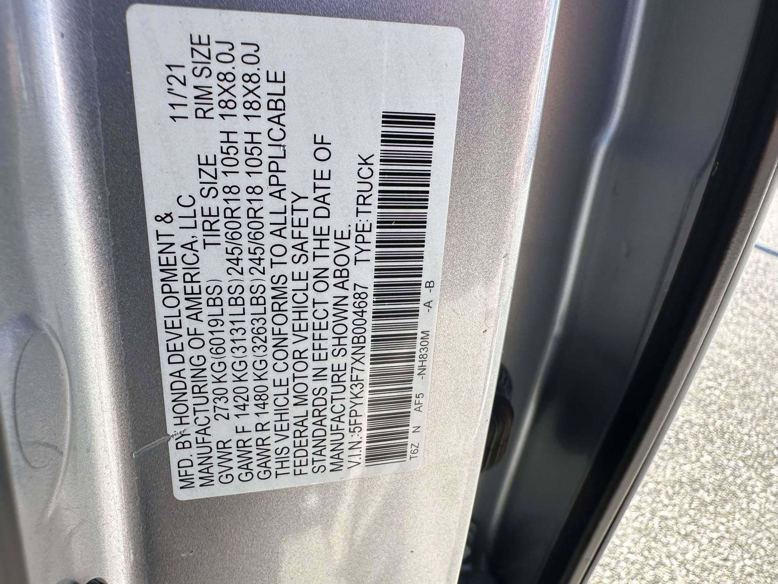 2022 Honda Ridgeline RTL-E