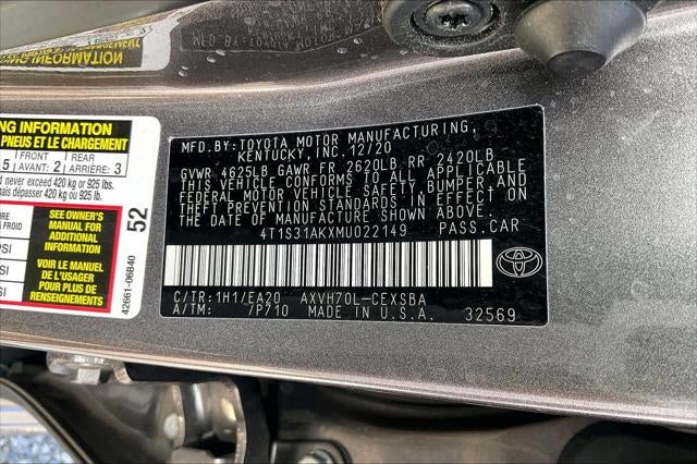 2021 Toyota Camry Hybrid Hybrid SE