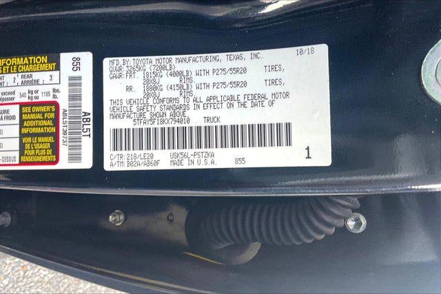 2019 Toyota TUNDRA 4X4 Platinum