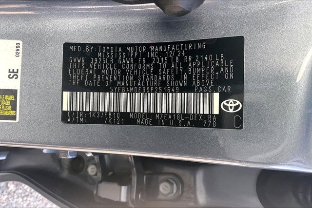 2025 Toyota COROLLA LE