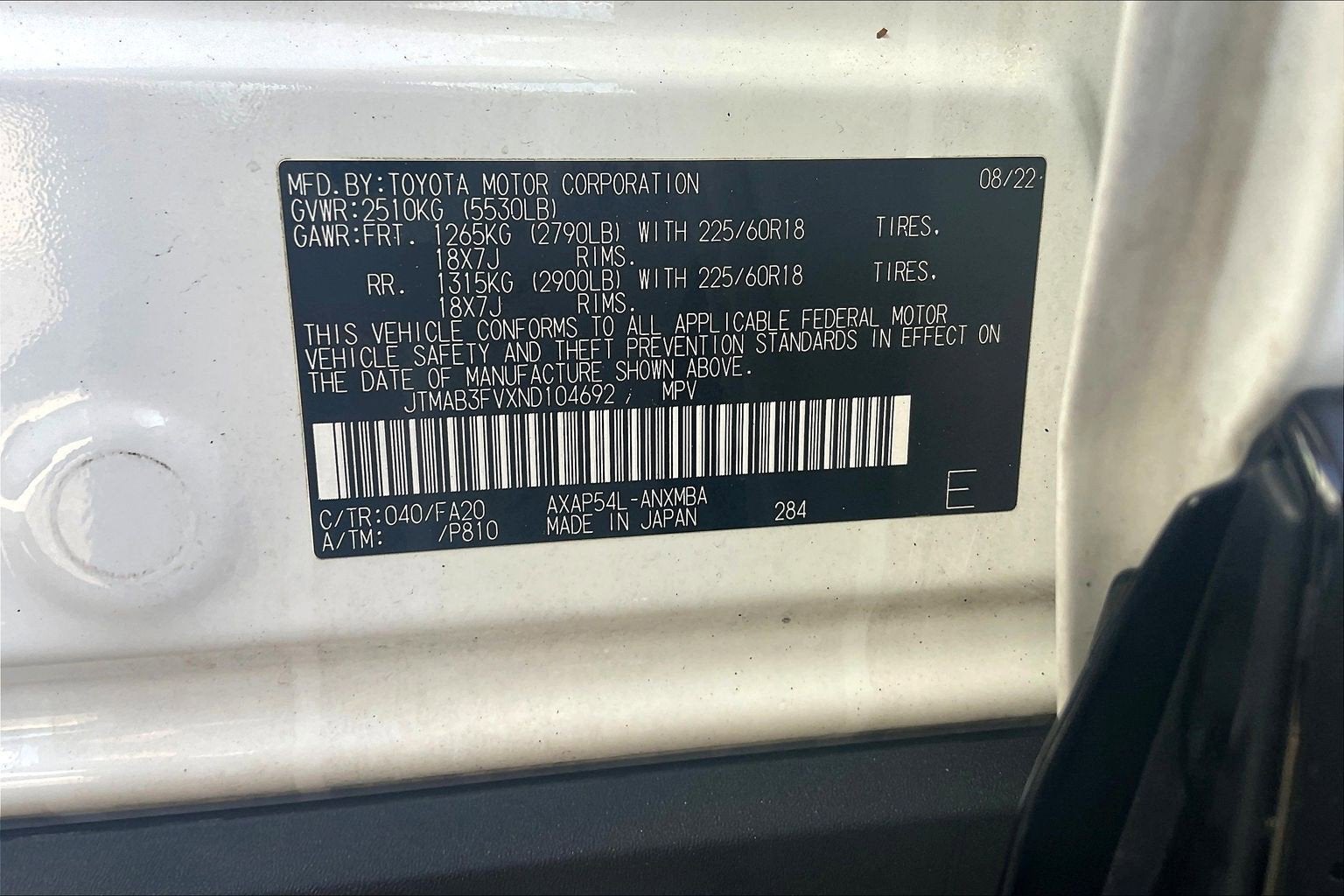 2022 Toyota RAV4 Prime SE