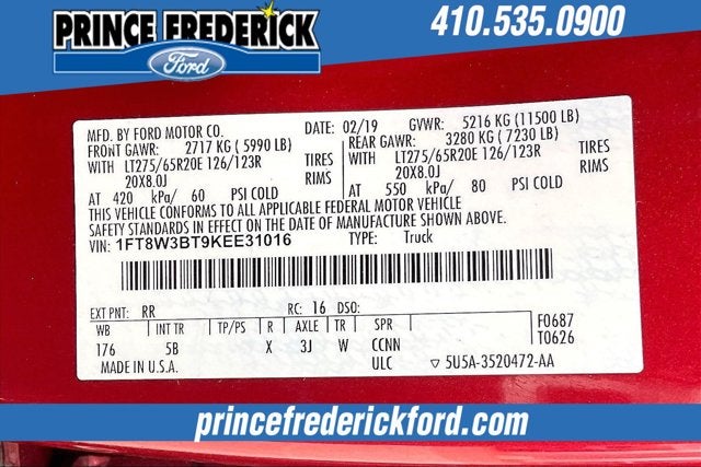 2019 Ford Super Duty F-350 SRW LARIAT