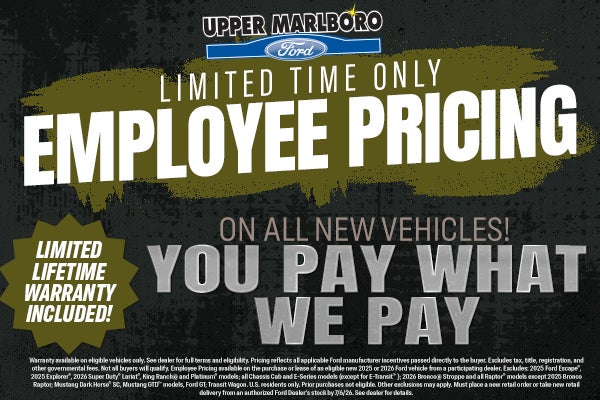June Employee Pricing