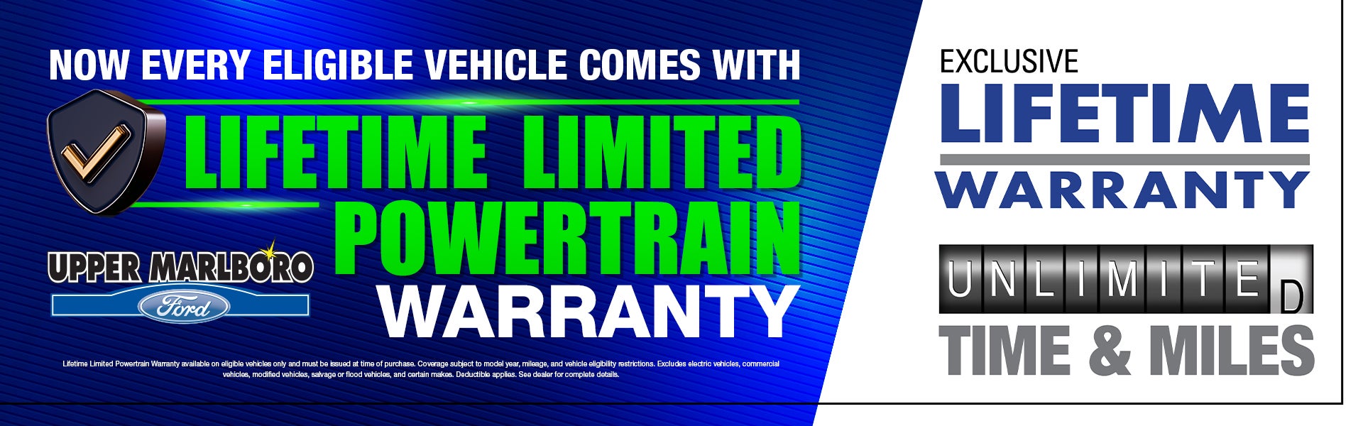 Lifetime Warranty Banner