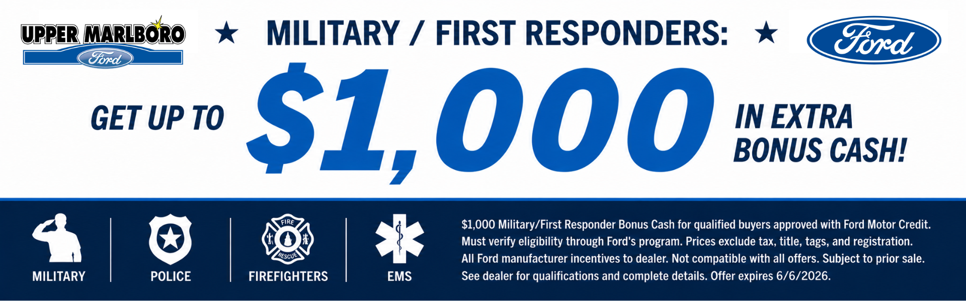 Military / First Responder MD Bonus