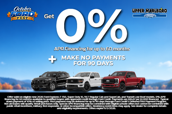 0% APR + No Payments for 90 Days